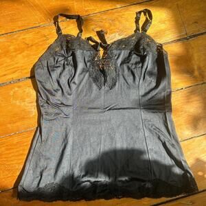 Vintage black lace cami top